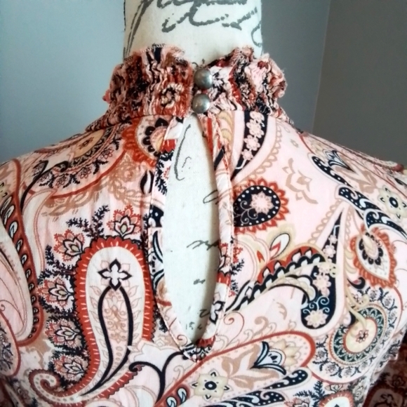 Anthropologie Cady Long Sleeve Paisley Tunic Dress - S - Picture 8 of 10